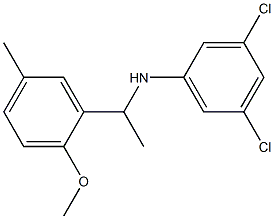 3,5-dichloro-N-[1-(2-methoxy-5-methylphenyl)ethyl]aniline Structure