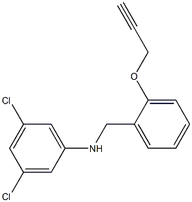 3,5-dichloro-N-{[2-(prop-2-yn-1-yloxy)phenyl]methyl}aniline Structure