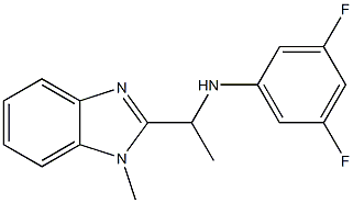3,5-difluoro-N-[1-(1-methyl-1H-1,3-benzodiazol-2-yl)ethyl]aniline Structure