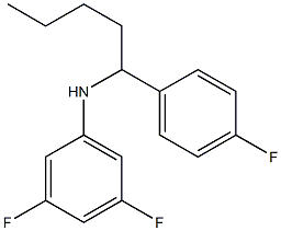 3,5-difluoro-N-[1-(4-fluorophenyl)pentyl]aniline Structure