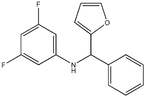 3,5-difluoro-N-[furan-2-yl(phenyl)methyl]aniline Structure