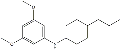 3,5-dimethoxy-N-(4-propylcyclohexyl)aniline 구조식 이미지