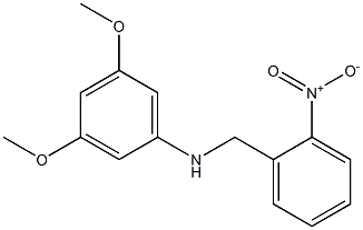 3,5-dimethoxy-N-[(2-nitrophenyl)methyl]aniline Structure