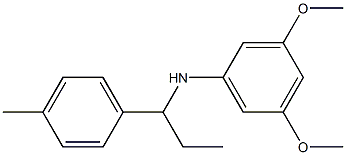 3,5-dimethoxy-N-[1-(4-methylphenyl)propyl]aniline Structure