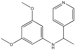 3,5-dimethoxy-N-[1-(pyridin-4-yl)ethyl]aniline Structure