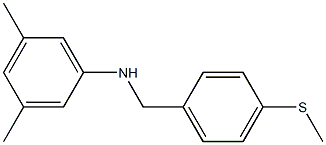 3,5-dimethyl-N-{[4-(methylsulfanyl)phenyl]methyl}aniline Structure