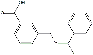 3-[(1-phenylethoxy)methyl]benzoic acid 구조식 이미지