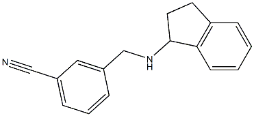 3-[(2,3-dihydro-1H-inden-1-ylamino)methyl]benzonitrile Structure