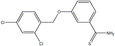 3-[(2,4-dichlorophenyl)methoxy]benzene-1-carbothioamide 구조식 이미지