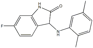 3-[(2,5-dimethylphenyl)amino]-6-fluoro-2,3-dihydro-1H-indol-2-one Structure