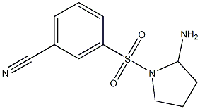 3-[(2-aminopyrrolidine-1-)sulfonyl]benzonitrile 구조식 이미지