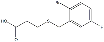 3-[(2-bromo-5-fluorobenzyl)thio]propanoic acid 구조식 이미지