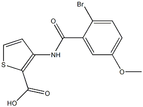 3-[(2-bromo-5-methoxybenzene)amido]thiophene-2-carboxylic acid Structure
