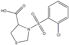 3-[(2-chlorobenzene)sulfonyl]-1,3-thiazolidine-4-carboxylic acid 구조식 이미지