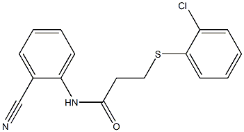 3-[(2-chlorophenyl)sulfanyl]-N-(2-cyanophenyl)propanamide Structure