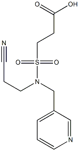 3-[(2-cyanoethyl)(pyridin-3-ylmethyl)sulfamoyl]propanoic acid 구조식 이미지