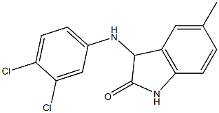 3-[(3,4-dichlorophenyl)amino]-5-methyl-2,3-dihydro-1H-indol-2-one 구조식 이미지