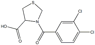 3-[(3,4-dichlorophenyl)carbonyl]-1,3-thiazolidine-4-carboxylic acid Structure