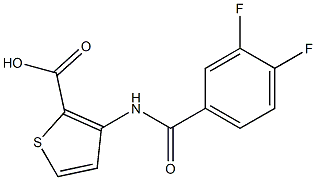 3-[(3,4-difluorobenzene)amido]thiophene-2-carboxylic acid 구조식 이미지