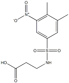 3-[(3,4-dimethyl-5-nitrobenzene)sulfonamido]propanoic acid 구조식 이미지