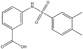 3-[(3,4-dimethylbenzene)sulfonamido]benzoic acid 구조식 이미지