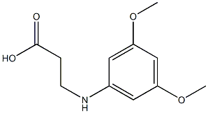 3-[(3,5-dimethoxyphenyl)amino]propanoic acid 구조식 이미지