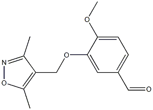 3-[(3,5-dimethyl-1,2-oxazol-4-yl)methoxy]-4-methoxybenzaldehyde 구조식 이미지