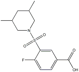 3-[(3,5-dimethylpiperidine-1-)sulfonyl]-4-fluorobenzoic acid 구조식 이미지