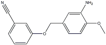 3-[(3-amino-4-methoxyphenyl)methoxy]benzonitrile 구조식 이미지