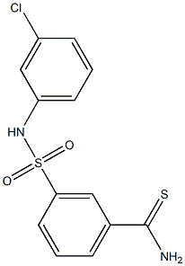 3-[(3-chlorophenyl)sulfamoyl]benzene-1-carbothioamide 구조식 이미지