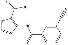 3-[(3-cyanobenzene)amido]thiophene-2-carboxylic acid 구조식 이미지