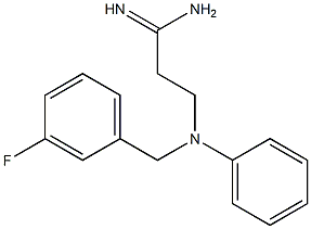 3-[(3-fluorobenzyl)(phenyl)amino]propanimidamide Structure