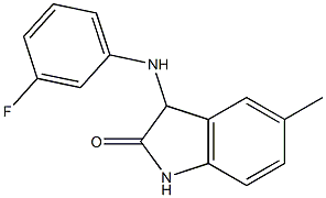 3-[(3-fluorophenyl)amino]-5-methyl-2,3-dihydro-1H-indol-2-one 구조식 이미지