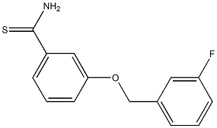 3-[(3-fluorophenyl)methoxy]benzene-1-carbothioamide Structure