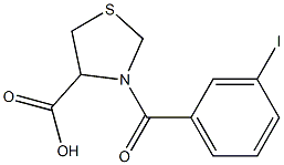 3-[(3-iodophenyl)carbonyl]-1,3-thiazolidine-4-carboxylic acid 구조식 이미지