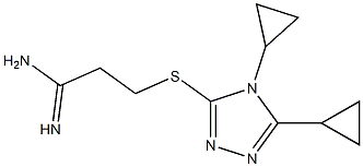 3-[(4,5-dicyclopropyl-4H-1,2,4-triazol-3-yl)sulfanyl]propanimidamide Structure