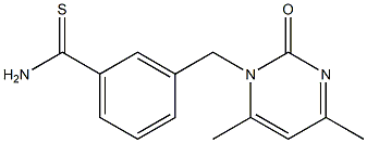 3-[(4,6-dimethyl-2-oxopyrimidin-1(2H)-yl)methyl]benzenecarbothioamide Structure