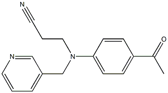 3-[(4-acetylphenyl)(pyridin-3-ylmethyl)amino]propanenitrile Structure