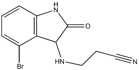 3-[(4-bromo-2-oxo-2,3-dihydro-1H-indol-3-yl)amino]propanenitrile 구조식 이미지