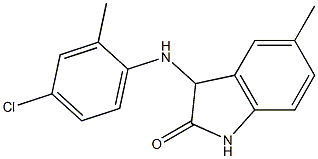 3-[(4-chloro-2-methylphenyl)amino]-5-methyl-2,3-dihydro-1H-indol-2-one Structure