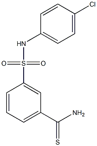 3-[(4-chlorophenyl)sulfamoyl]benzene-1-carbothioamide Structure