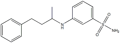 3-[(4-phenylbutan-2-yl)amino]benzene-1-sulfonamide 구조식 이미지