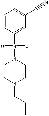 3-[(4-propylpiperazin-1-yl)sulfonyl]benzonitrile 구조식 이미지