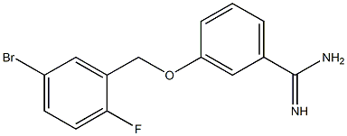 3-[(5-bromo-2-fluorobenzyl)oxy]benzenecarboximidamide 구조식 이미지