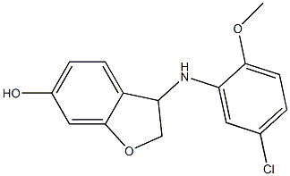 3-[(5-chloro-2-methoxyphenyl)amino]-2,3-dihydro-1-benzofuran-6-ol Structure