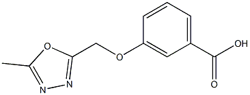 3-[(5-methyl-1,3,4-oxadiazol-2-yl)methoxy]benzoic acid 구조식 이미지