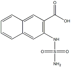 3-[(aminosulfonyl)amino]-2-naphthoic acid Structure