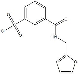 3-[(furan-2-ylmethyl)carbamoyl]benzene-1-sulfonyl chloride Structure