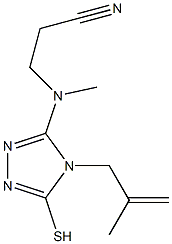 3-[[5-mercapto-4-(2-methylprop-2-enyl)-4H-1,2,4-triazol-3-yl](methyl)amino]propanenitrile Structure