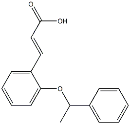 3-[2-(1-phenylethoxy)phenyl]prop-2-enoic acid 구조식 이미지